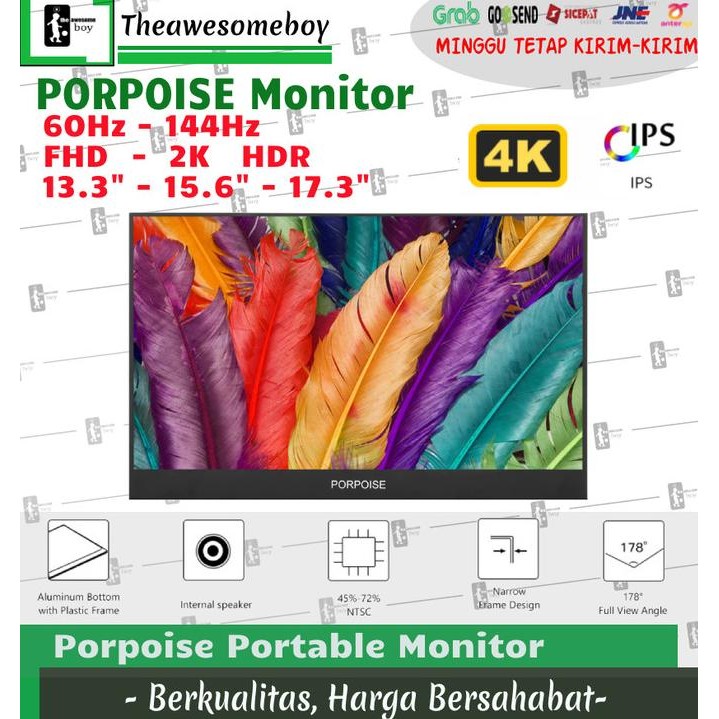 Jual BEBAS ONGKIR - Monitor LED 4K 2K FHD Layar Portable Screen Slim ...