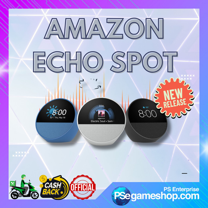 Jual Amazon Echo Spot Smart alarm clock with vibrant sound Alexa ...