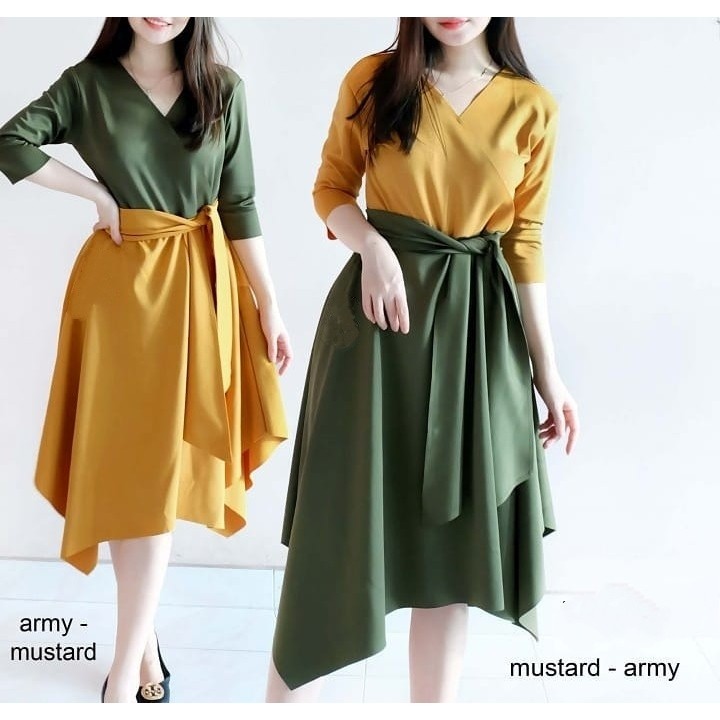 Jual Dress Natal Model Terbaru 2024 Mididress Kristen Elegan Tunik ...