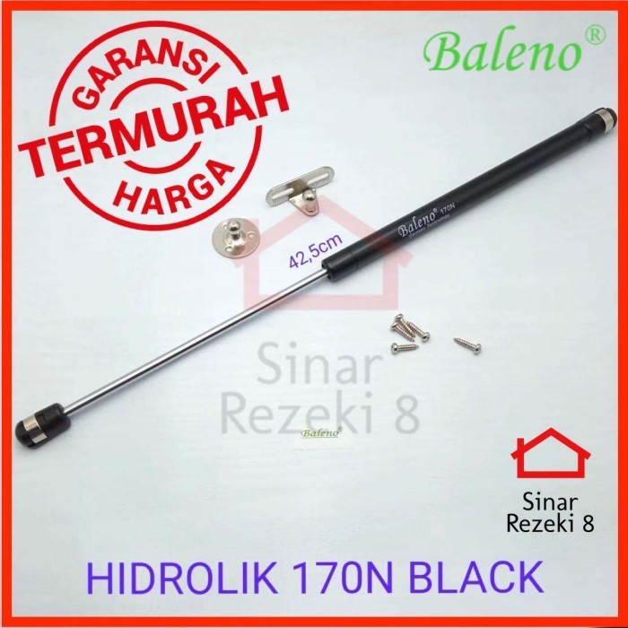 Jual Hidrolik Gas Spring 170 N 17 kg BLACK HITAM / Pintu Lemari Jok ...