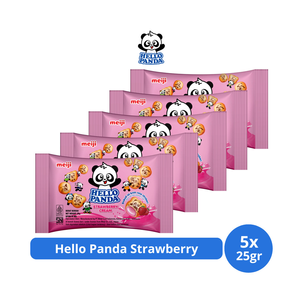 Jual Hello Panda Strawberry 25gr x 5 pcs | Shopee Indonesia