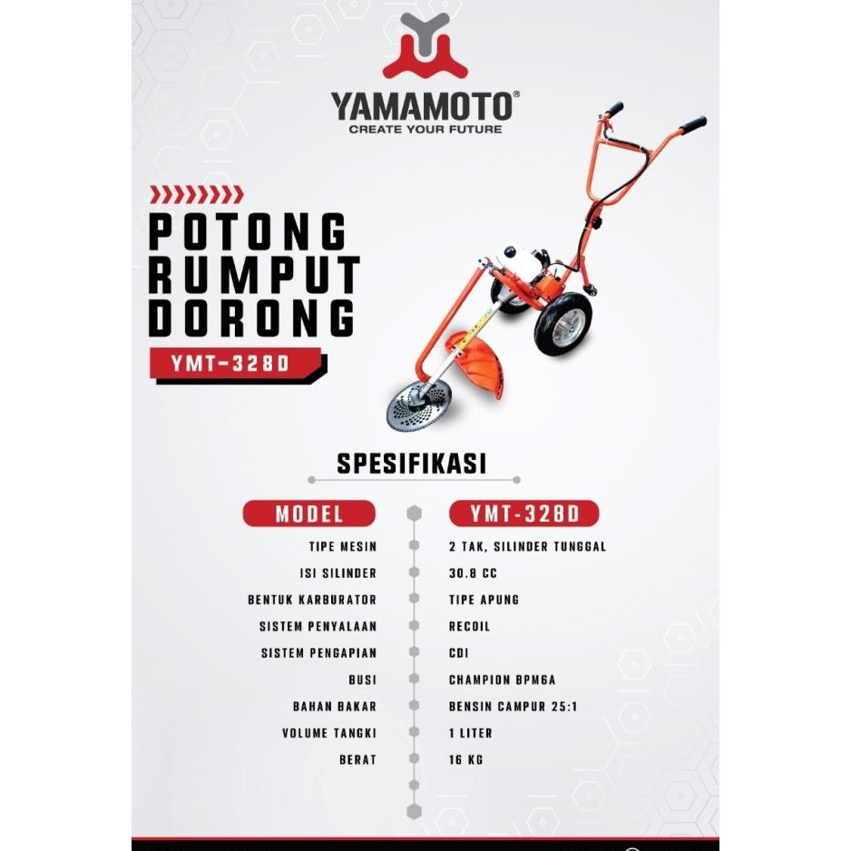 Jual Mesin Potong Rumput El Dorong Atau Sorong 3 Roda Yamamoto | Shopee ...