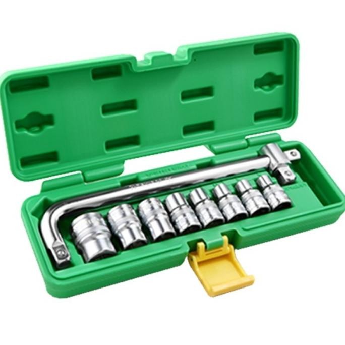 Jual Tekiro Hand Socket Set - Kunci Sok Set 10 Pcs Box Plastik 6Pt 1/2 ...