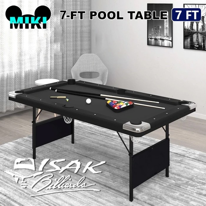Jual MIKI 7-FT POOL TABLE MEJA BILLIARD KECIL MDF KAKI LIPAT FOLDABLE ...