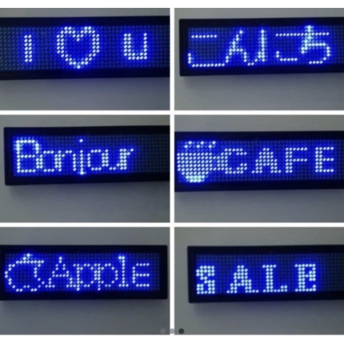 Jual NEW LED Running Text Display Nme Tag - Bisa Request Custom Tulisan ...