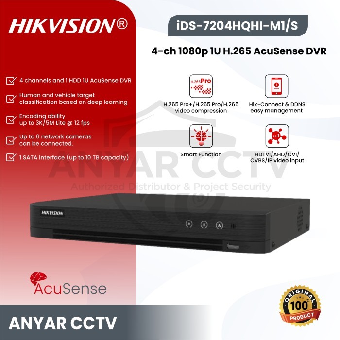Jual HARGA DISC - DVR Turbo Hikvision 4CH H265+Pro iDS-7204HQHI-M1/S ...