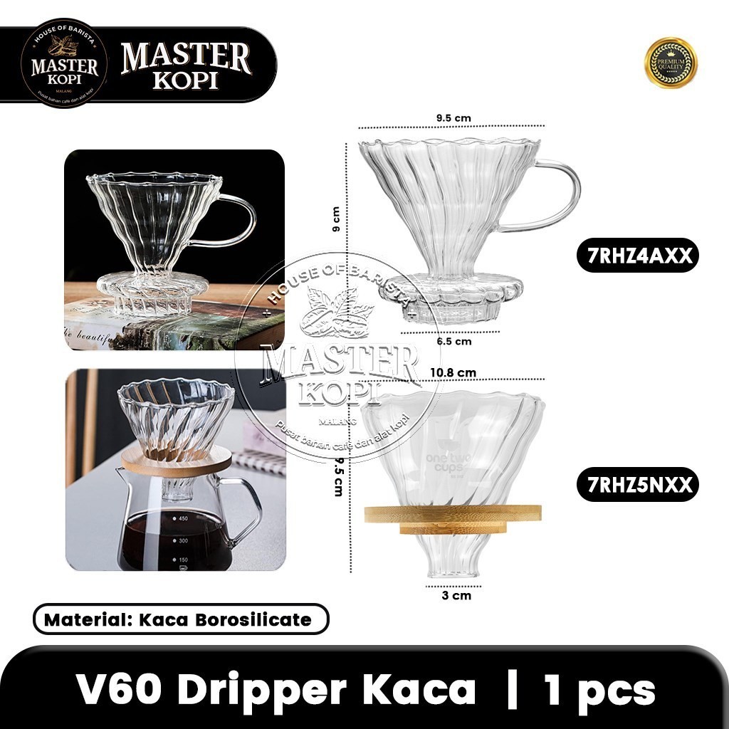 Jual Gelas Kaca Filter Penyaring Kopi V60 Cone Coffee Dripper ...