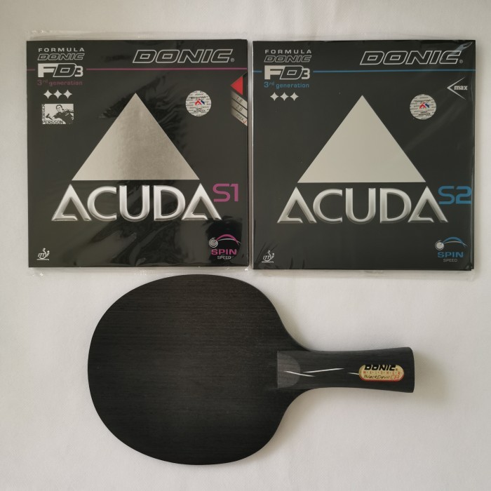 Revêtement De Raquette De Ping-Pong Donic Acuda S2 - Noir, Éponge 2.3 Mm, Soft-Medium - Pour Jeu Offensif, Effet Et Contrôle