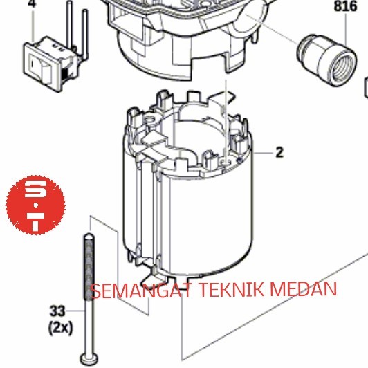 Jual Gkf550 Stator Spul Gulungan Mesin Palm Router Trimmer Bosch Gkf ...