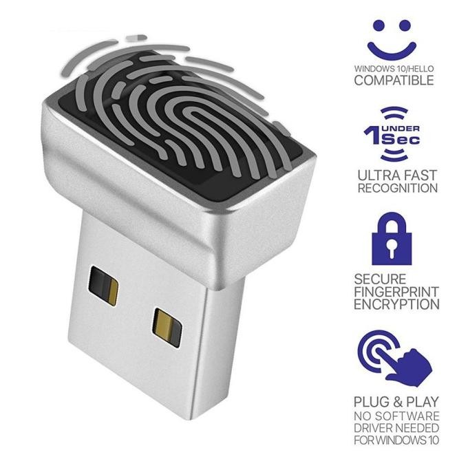 Jual USB Fingerprint Reader for Windows Hello PC Notebook Lock Scanner ...