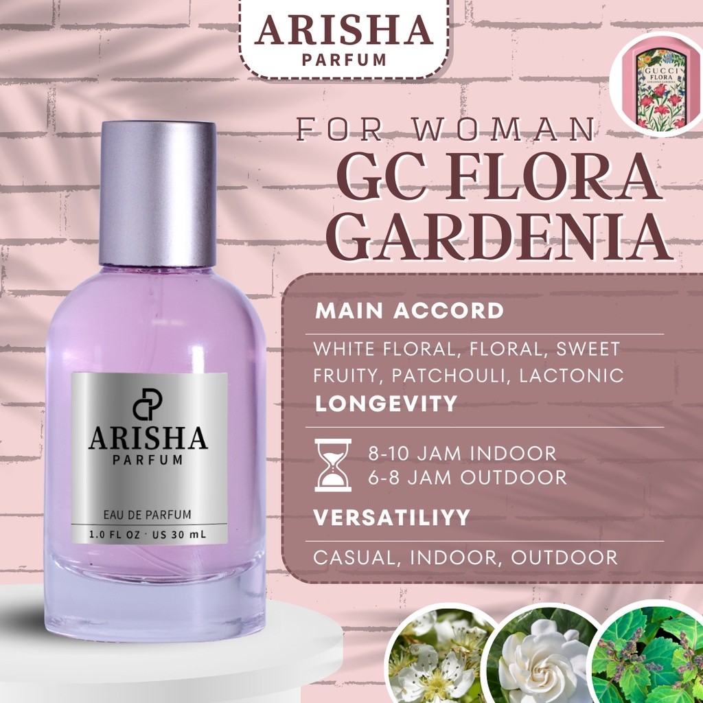 Jual Arisha Parfum Inspirasi GC Flora Gardenia Woman Perfume Wanita ...