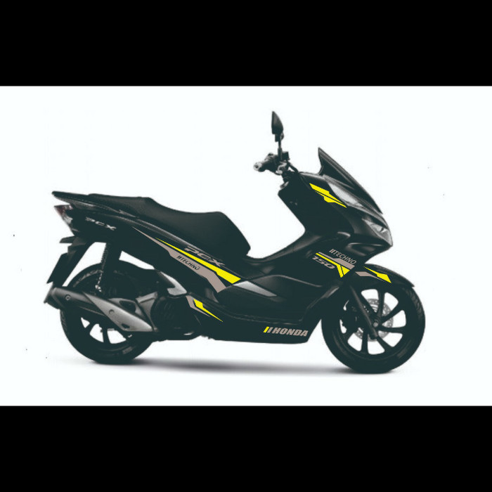 Jual Terlaris Striping Honda Pcx Cutting Sticker Kuning Stabilo Silver ...