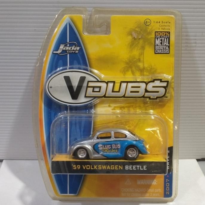 Voiture Miniature Jada Toys 1:64 - Volkswagen Beetle 1959, Série V-Dubs Wave 1 (2006), Occasion