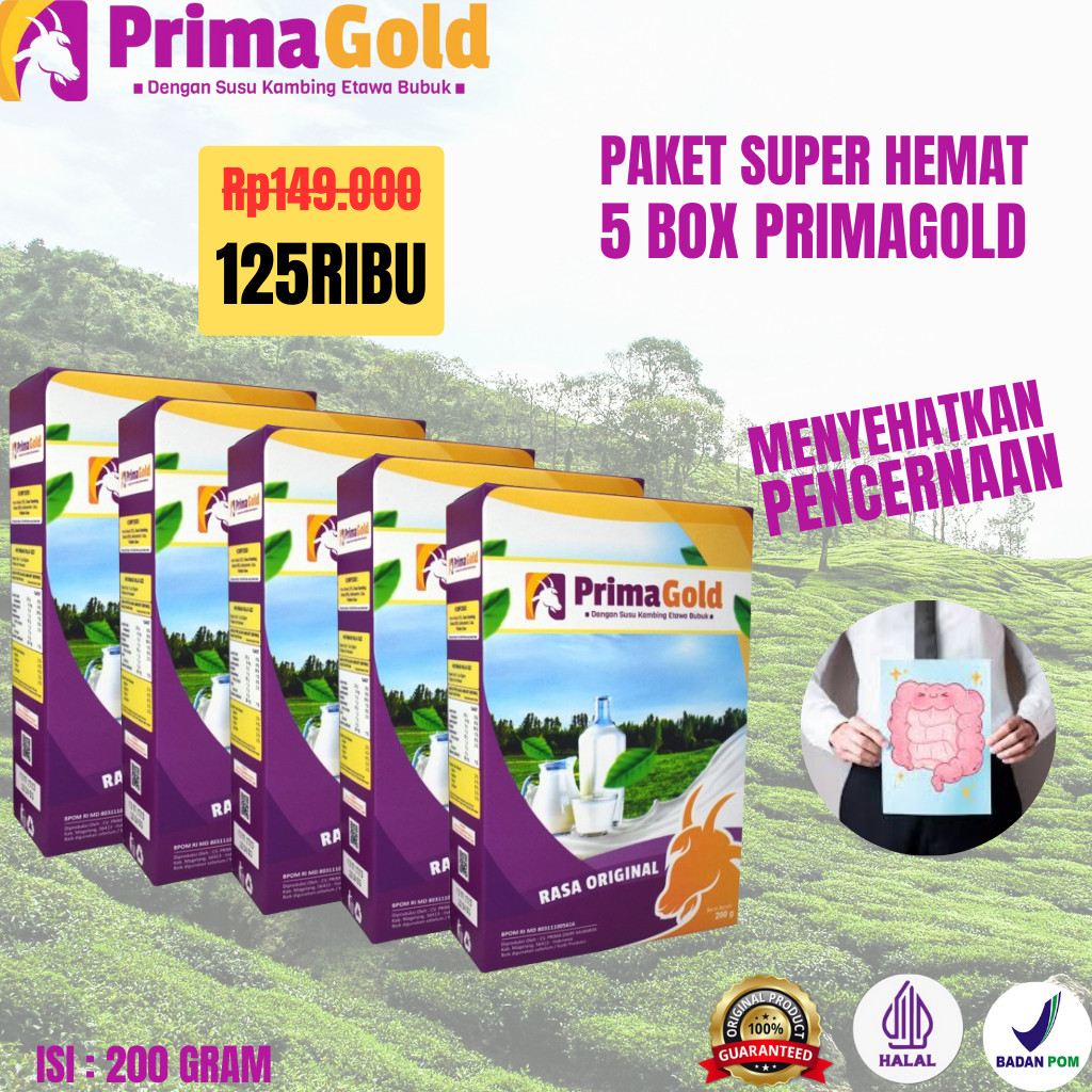 Jual Paket 5 Box Susu Kambing Primagold Nyeri Sendi Tulang Keropos ...