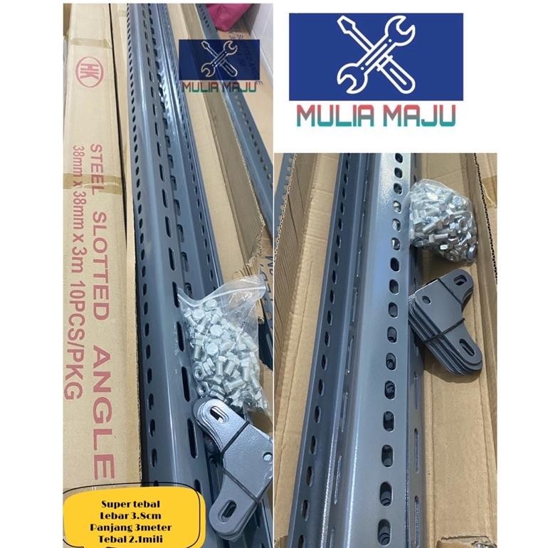 Jual Besi Rak Siku Lubang Tebal 2.1mili 3.6cm Besi Siku Lubang Tebal 2 ...