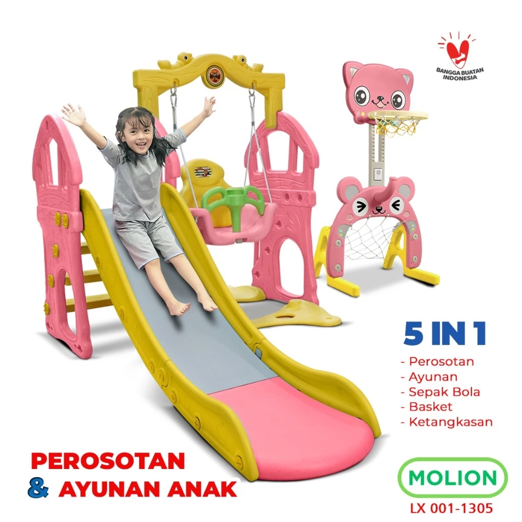 Mainan sni prosotan ayun perosotan ayunan seluncuran anak 3in1 premium berstandar 001-m1305