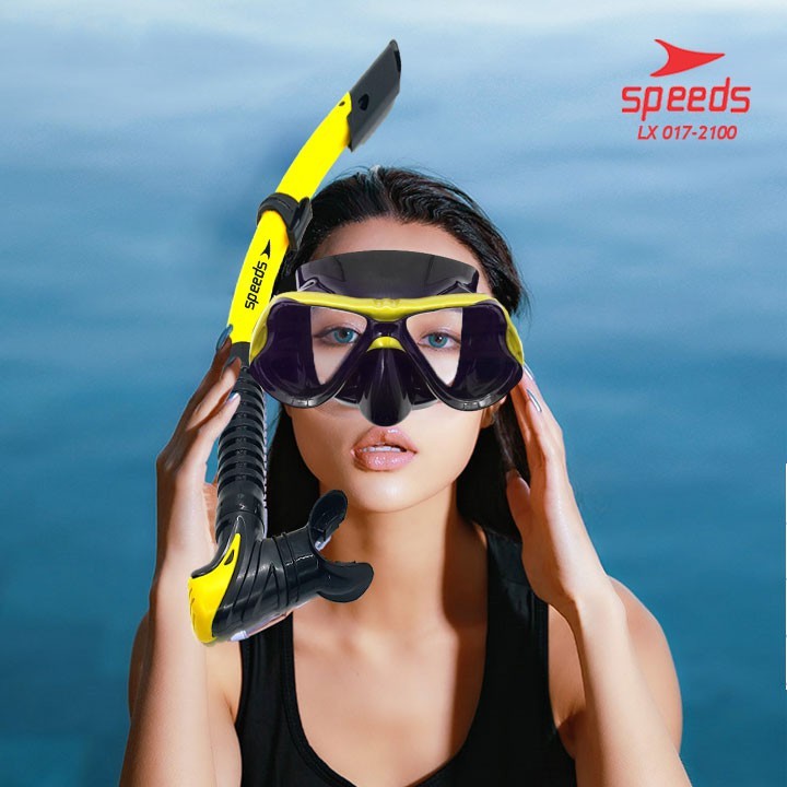Jual SPEEDS SNORKEL SNORKLING ALAT SELAM DIVING KARET MASK SNORKLE SET ...