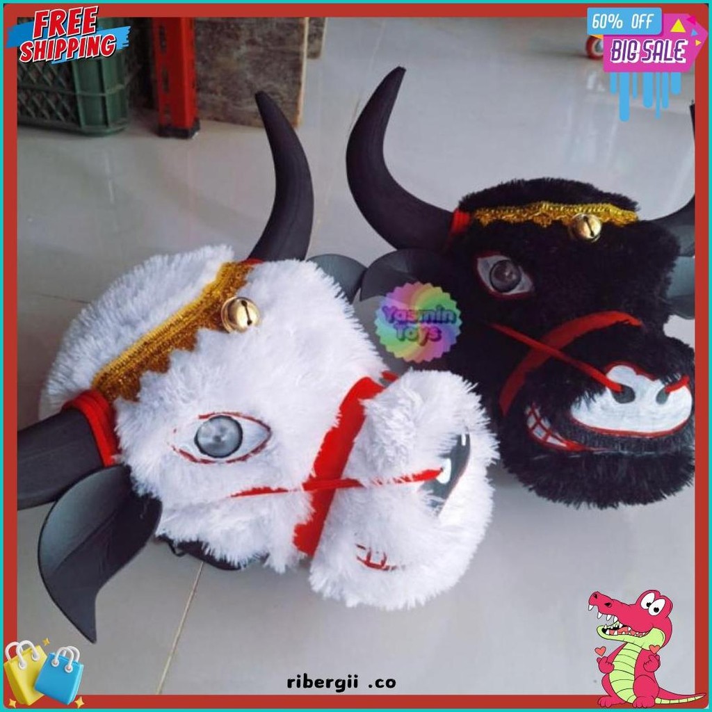 Jual Mainan Boneka Banteng Bulu Menyala/Boneka Mberot Viral Bahan Spons ...