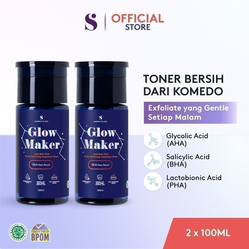 Jual SOMETHINC [2 PCS] Twinpack Toner Glowing Eksfoliasi - GLOW MAKER ...