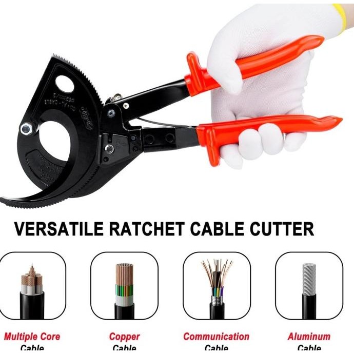 HS-325A Ratchet Cable Shears Insulated Copper Aluminum Bolt Cable Cutter Heavy Duty - View #8