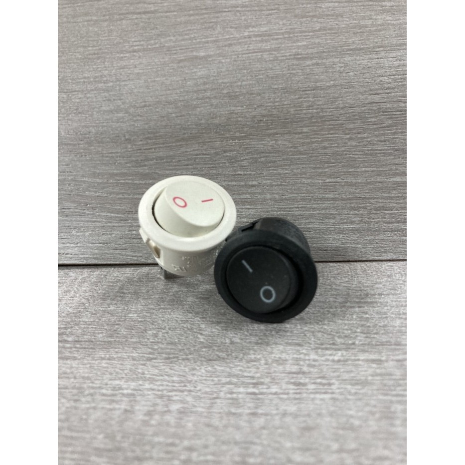 Jual EKSLUSIF Saklar / Switch Lampu Bulat On-Off 2PIN - 2 Kaki Hitam ...