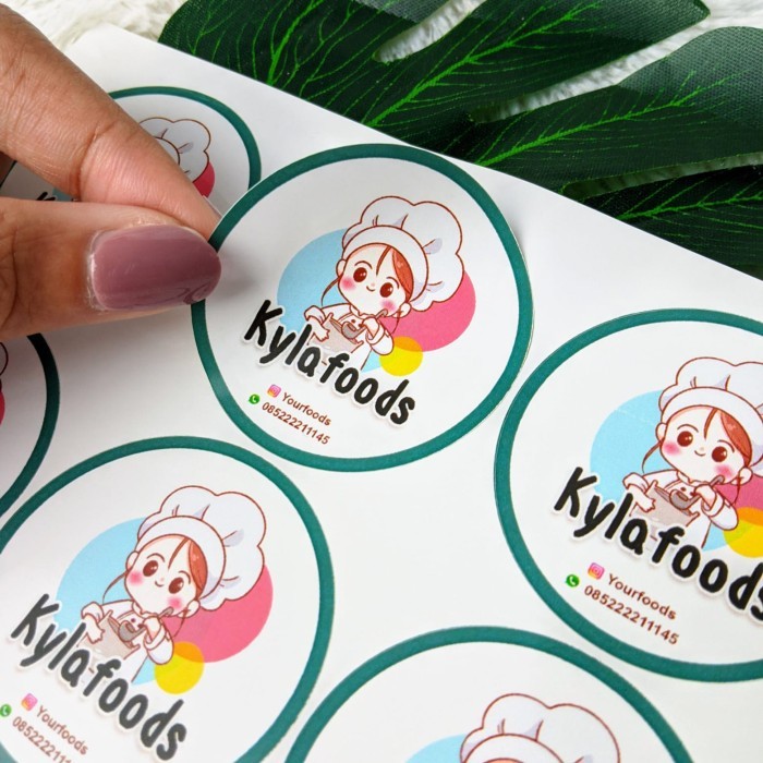 Jual Stiker Label Makanan Bentuk Bulat Sticker Custom Kemasan Toples ...
