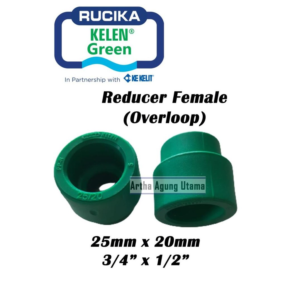 Jual ] Fitting PPR Rucika Hijau Reducer Female Vsock Overloop Sok 25mm ...