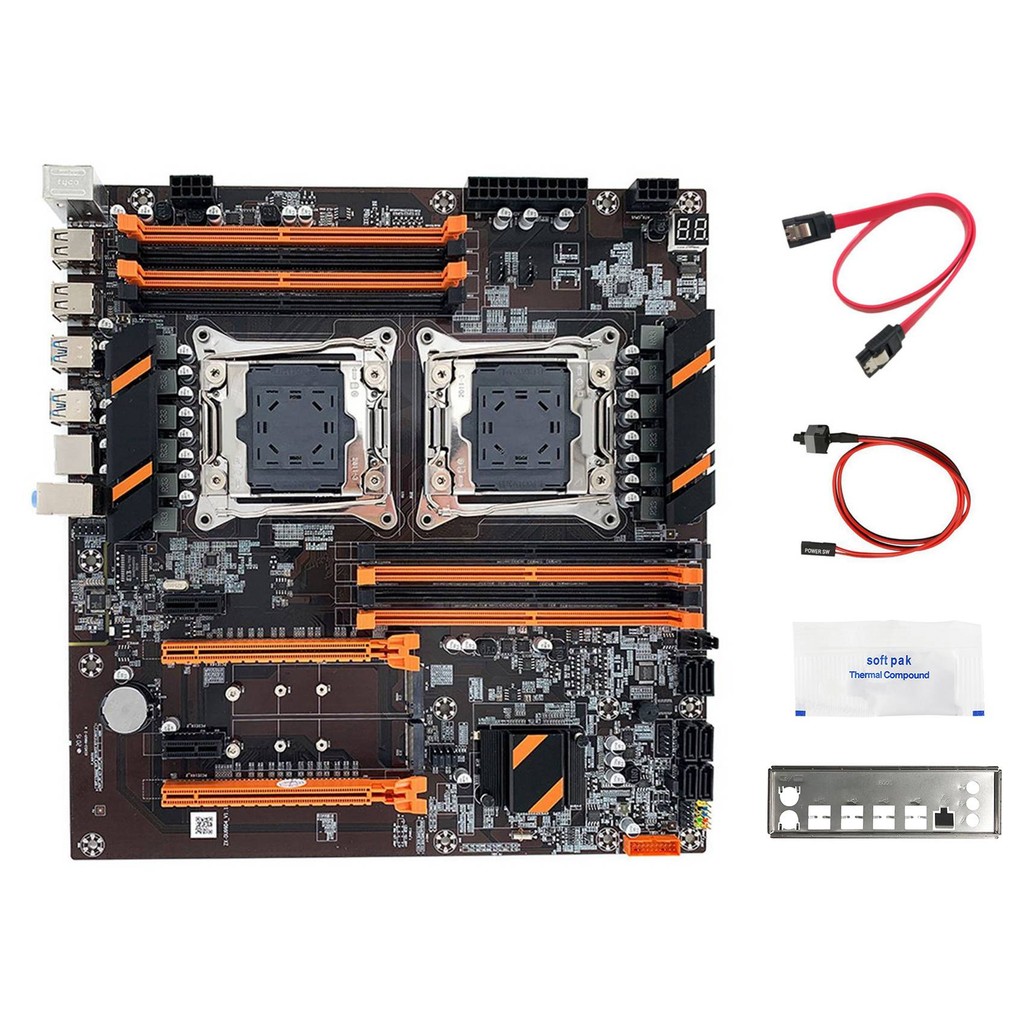Jual X99 Dual CPU Motherboard+SATA Cab+Switch | Shopee Indonesia