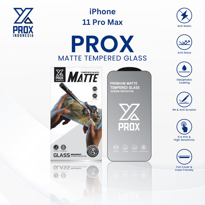 Jual PROX Tempered Glass Anti Glare iPhone 11 Pro Max Full Cover