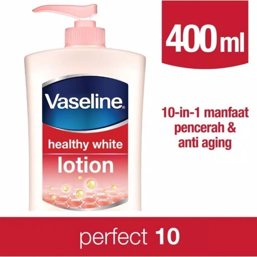 Lait Corporel Vaseline Healthy White Perfect 10 En 1 - Lait éclaircissant 100ml - Format Voyage