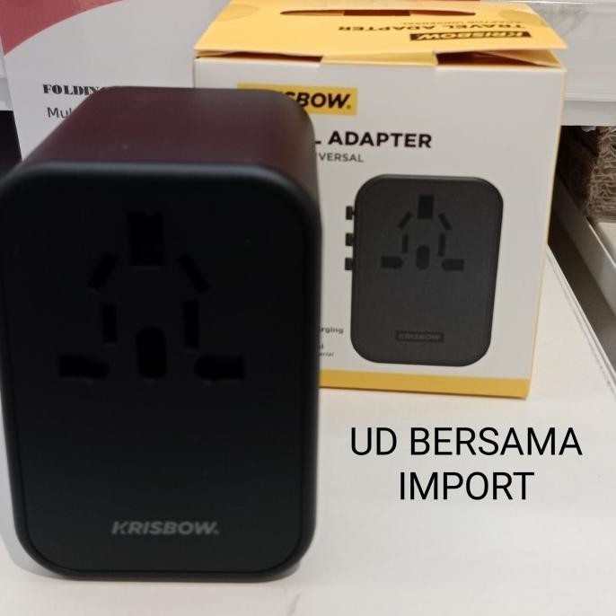 Jual KRISBOW Steker Travel Adaptor Type-C qc/Soket Universal Original ...