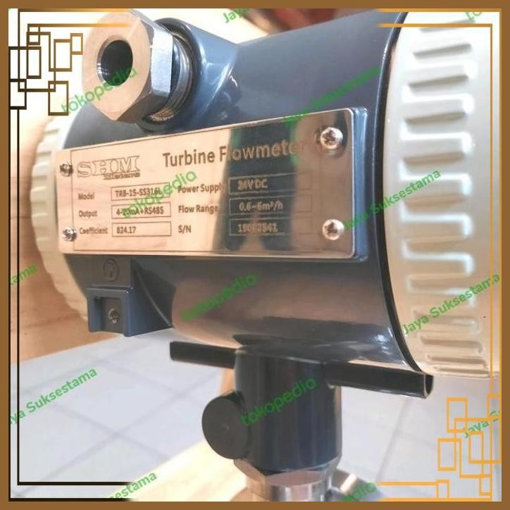 Jual [JST] SHM FLOW METER TURBINE DIGITAL FLANGE 1" INCH DN25 | Shopee ...