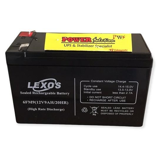 Jual Accu aki Baterai kering Battery Ups Lexos 6FM9 12v 9Ah | Shopee ...
