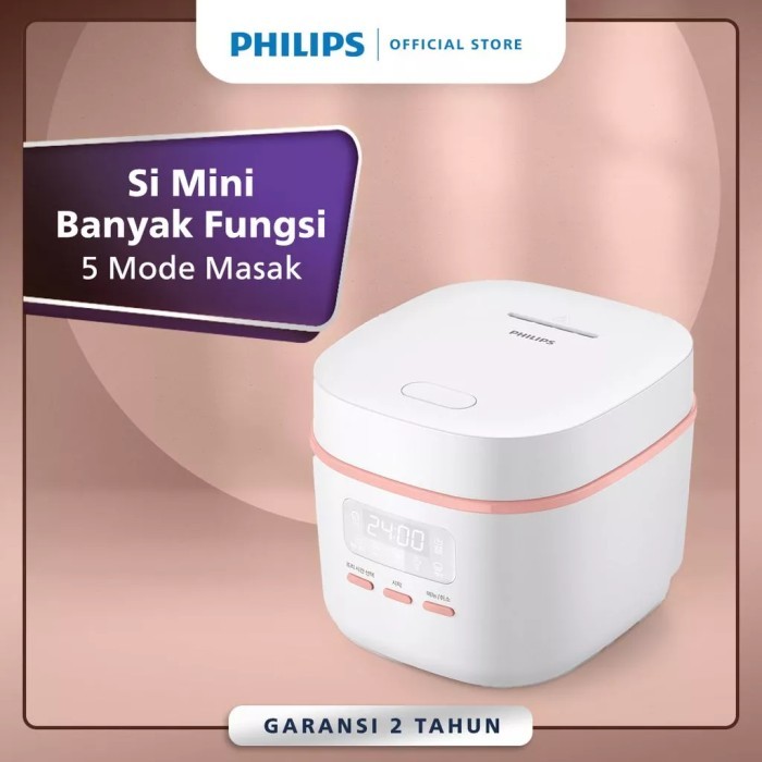 Jual Philips 0.54L Digital Mini Rice Cooker HD3064/33 Kecil 400 Watt ...