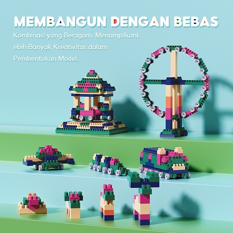 Jual best deals ohsome - mainan brick balok susun anak diy bahan abs ...