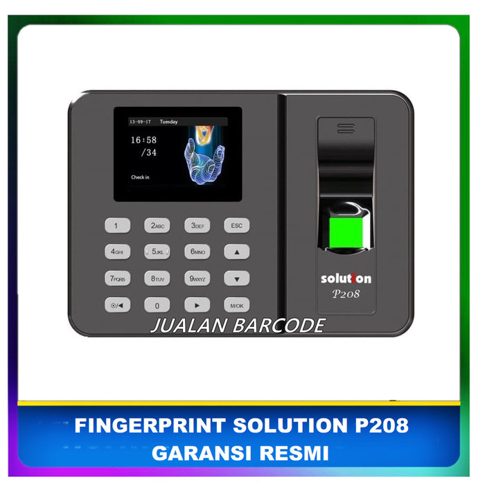 Jual Mesin Absen Fingerprint Solution P207 / Absensi Solution P208 ...
