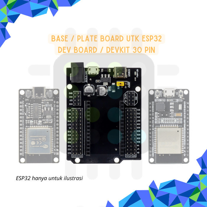 Jual ESP32 DevKit 30 pin Base Expansion Board / Plate Board u/ ESP 32 ...