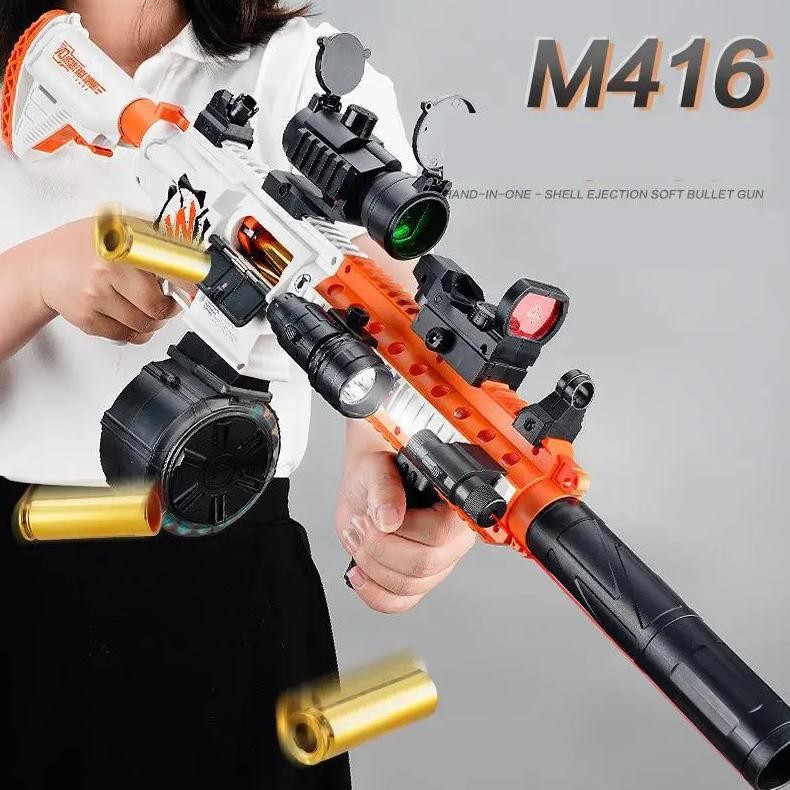Jual M416 BLASTER GUN TOY SOFT BULLET TOY GUN MANUAL AUTOMATIC SHOOTING ...