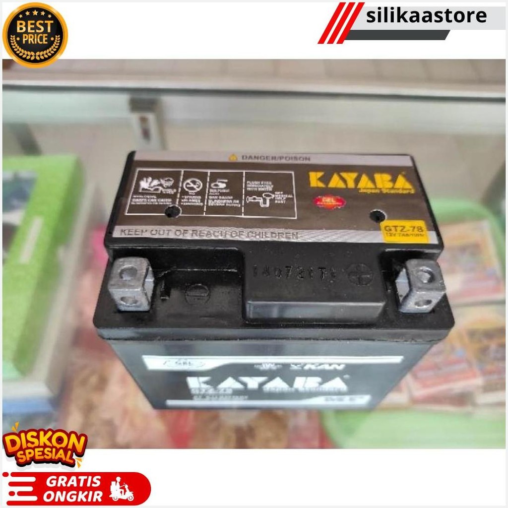 Jual Aki Motor Murah Kayaba Gtz7S 7Ah Gell Untuk Vario Dan Satria Fu ...