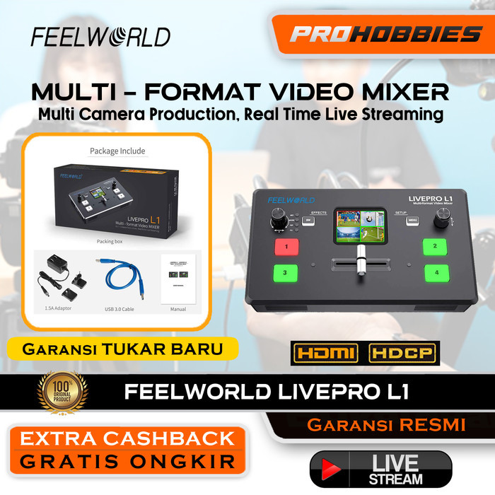 Jual LivePro L1 Multi Format Video Mixer Switcher LCD Streaming ...