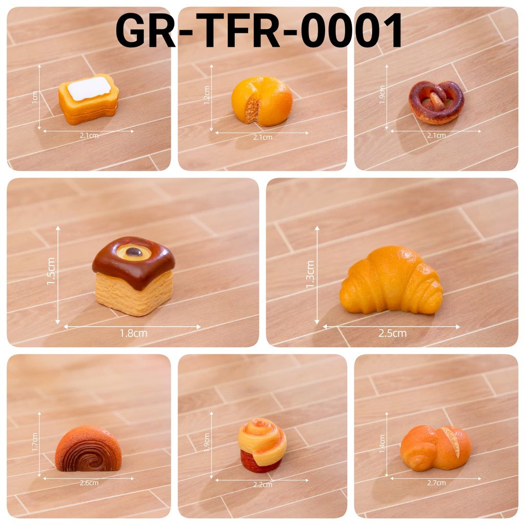 Jual GR-TFR-0001 Miniatur maket diorama dollhouse roti croissant manik ...
