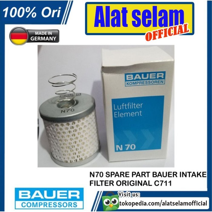 Jual Terbaik Di Kelasnya N70 Spare Part Compressor Bauer Intake Filter ...