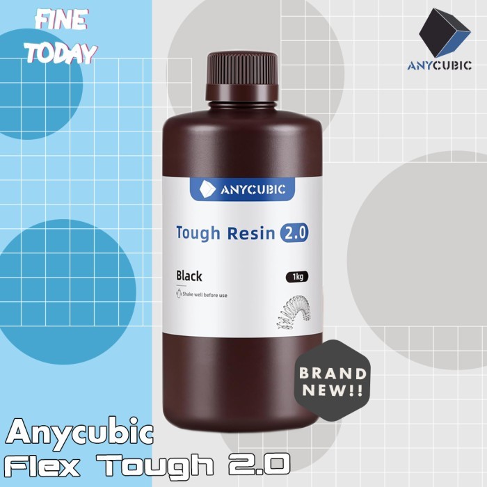 ANYCUBIC Bio Resin, 3D Printer Resin met Minder Irriterende en Minimale Geur, Uitstekende Taaiheid en Veerkracht, Brede Compatibiliteit met de Meeste LCD 3D Printers, Zwart 1000G