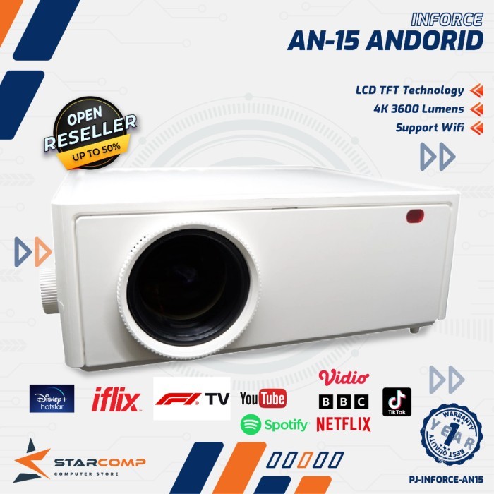 Jual Led Projector Inforce An-15 White Android Proyektor An15 New 100 % ...