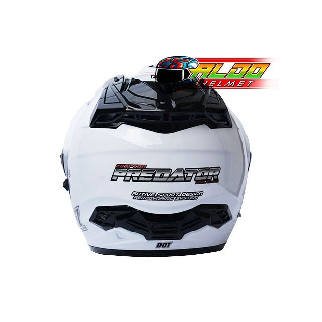 Jual Helm Nhk Predator Crypton Solid 2 Visor White Original | Shopee ...
