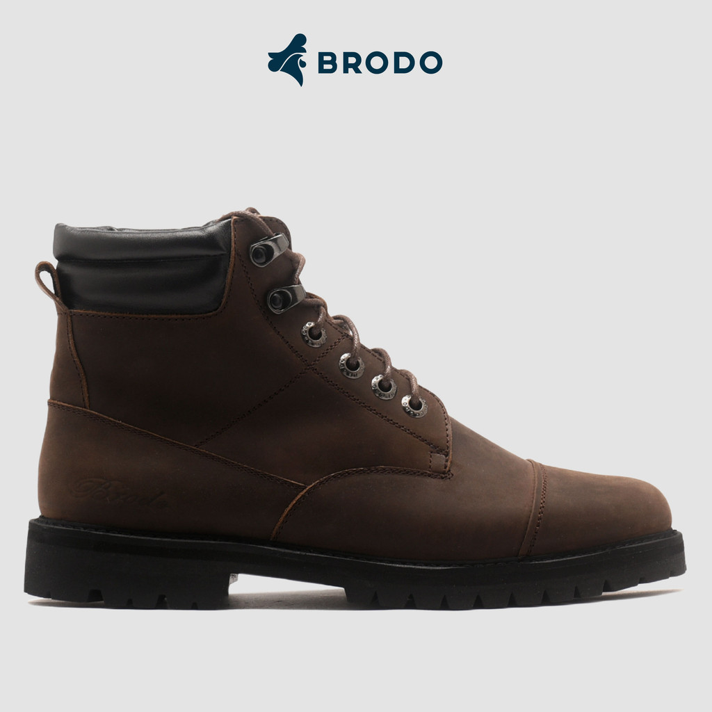 Jual BRODO - Sepatu Cresta Boots Dark Choco | Shopee Indonesia