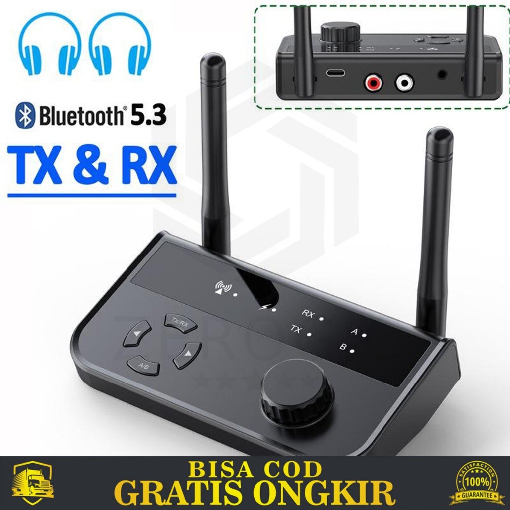Jual ADAPTOR BLUETOOTH 5.3 MODE TX DAN RX MULTIFUNGSI WIRELESS DUAL ...