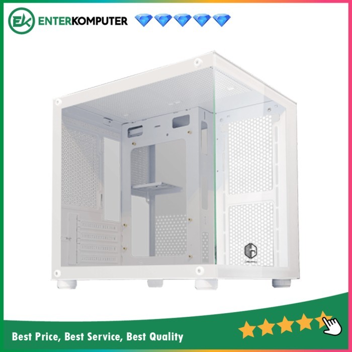 Jual Casing CUBE GAMING SHAFEL Lite S WHITE - mATX Gaming Case - All ...