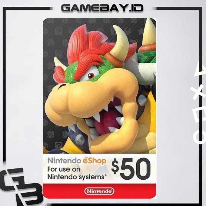 Jual Switch - Nintendo Switch eShop Gift Card USA US Wallet 50 USD ...