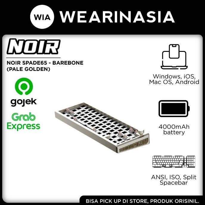 Jual Noir Spade65 65% Aluminum Wireless Mechanical Keyboard - Barebone ...